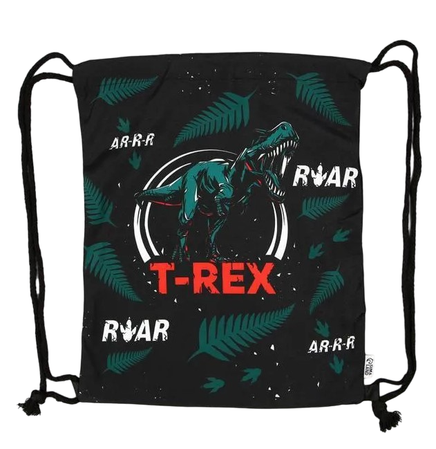 Сумка для сменной обуви 'Attomex.T-Rex Dino' 35x43 см, 1 отделение, водоотталкивающая ткань, 7048405
