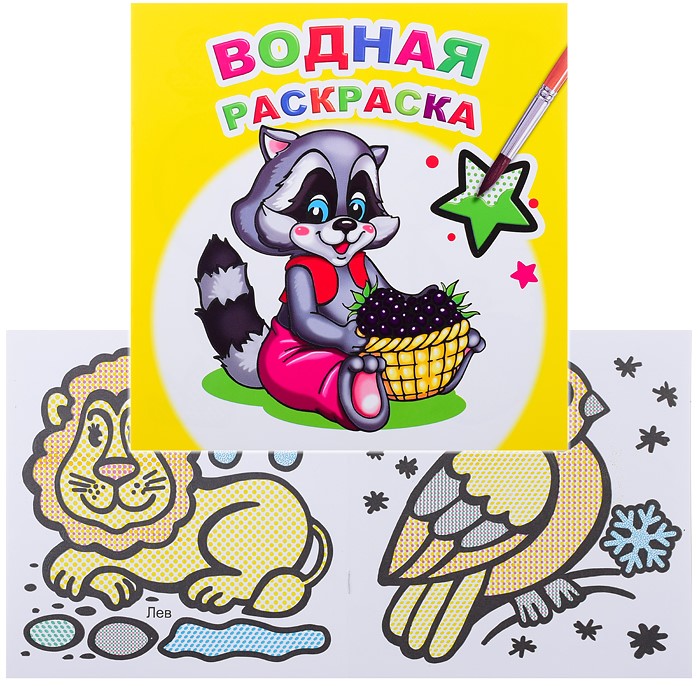 Книга Водная раскраска Заботливый Енот, 978-5-000-33732-5