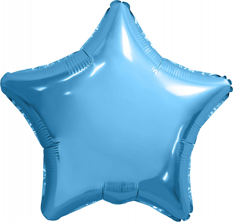 Шар (19'';48 см) Звезда, Холодный голубой, (1 шт;уп), 757383