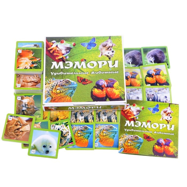 Карточная игра 'Мэмори. Необыкновенные животные', 9435